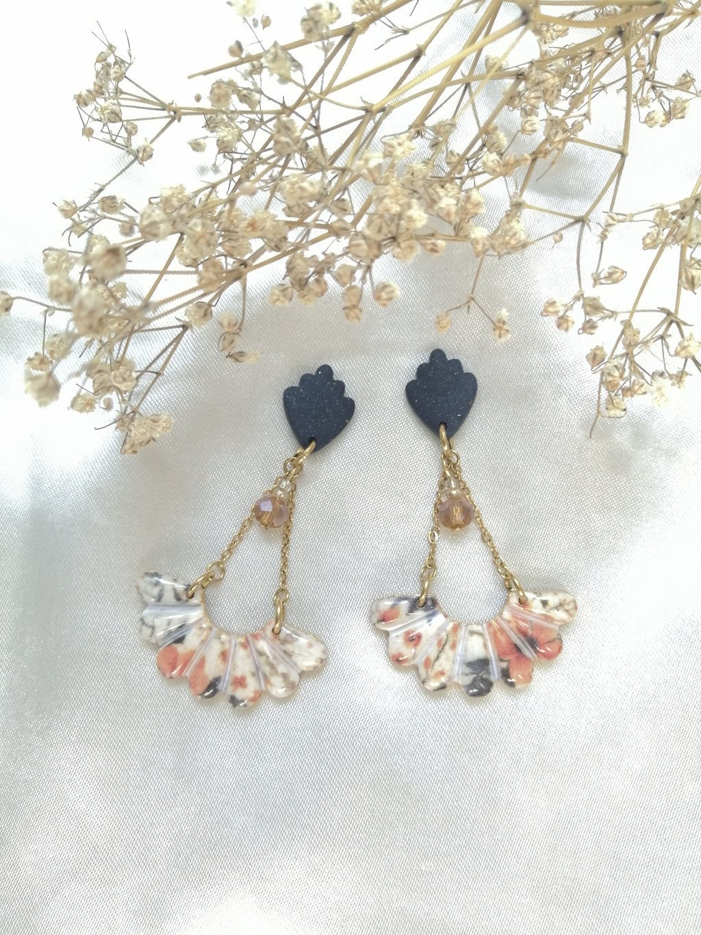 Boucles éventail fleuri