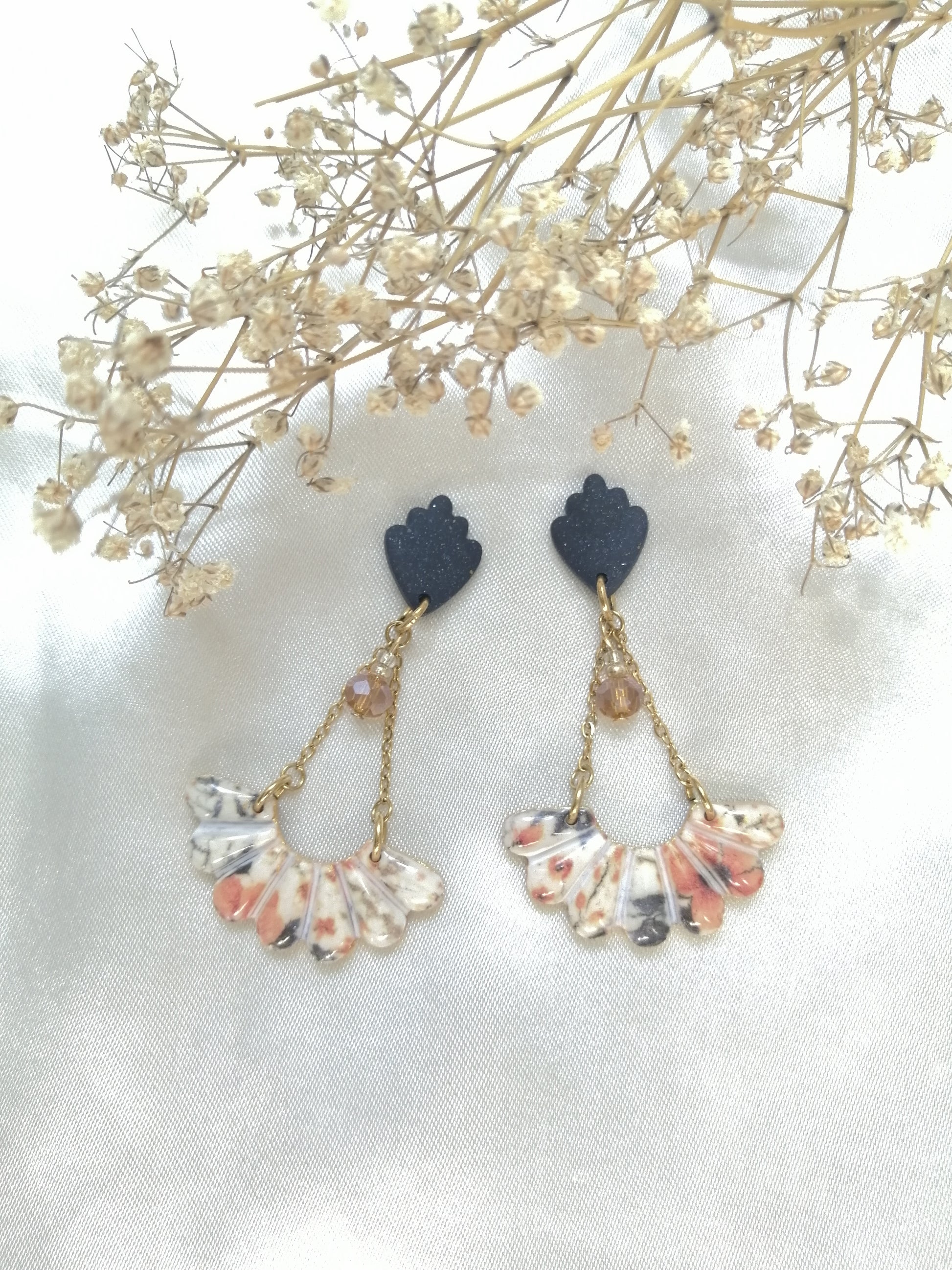 Boucles éventail fleuri