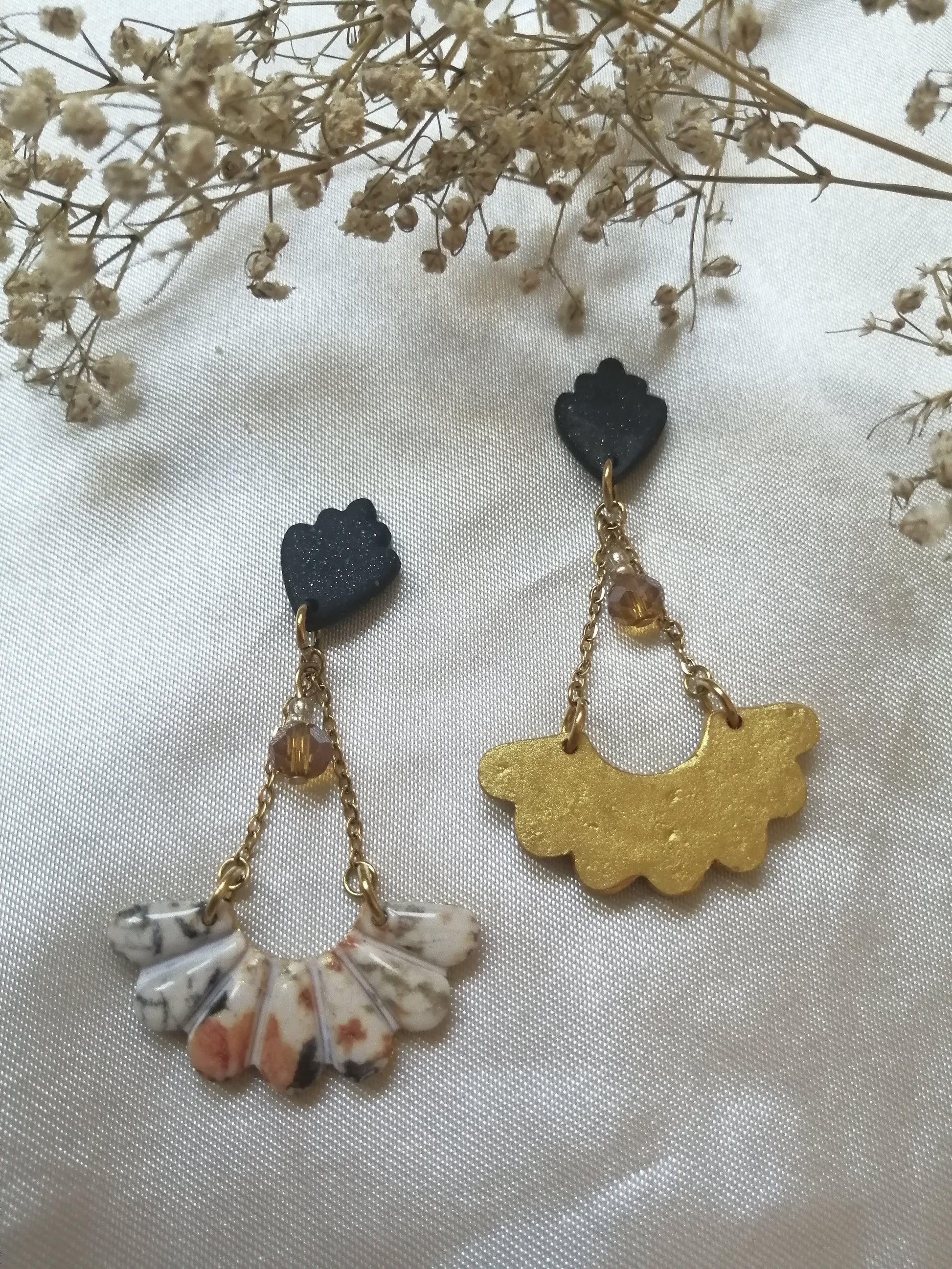 Boucles éventail fleuri