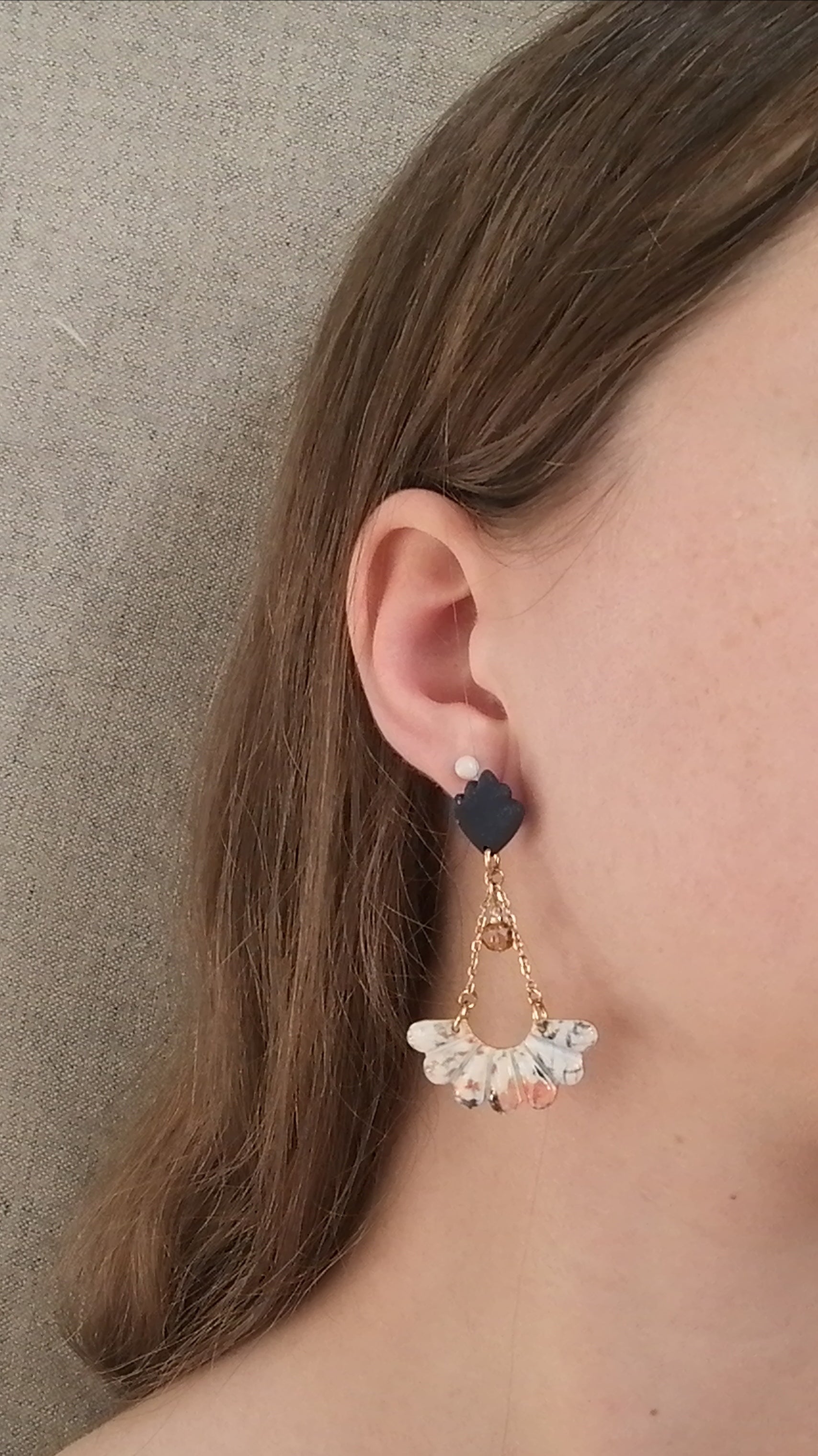Boucles éventail fleuri