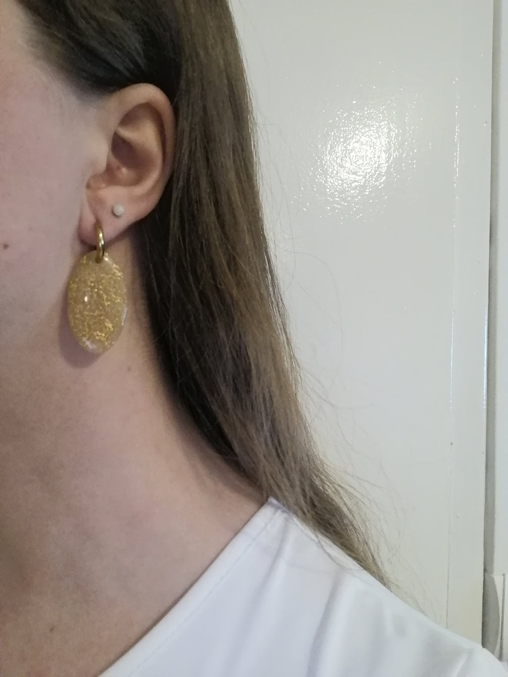 Boucles créoles pampilles interchangeables dorée ou perles