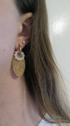 Boucles créoles pampilles interchangeables dorée ou perles