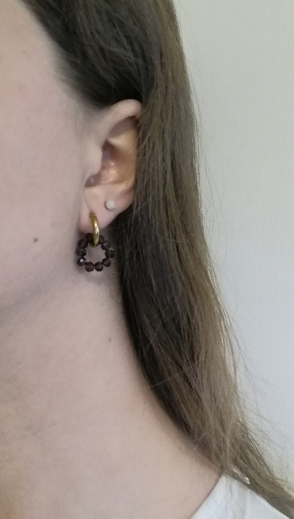 Boucles créoles pampilles interchangeables dorée ou perles