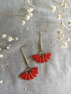 Boucles éventail orange