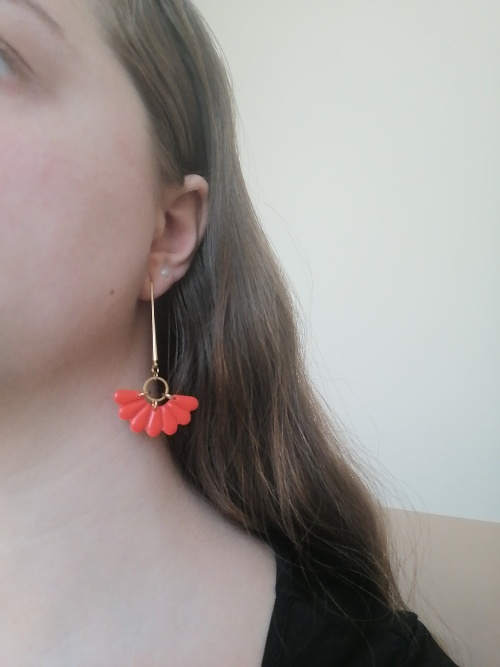 Boucles éventail orange